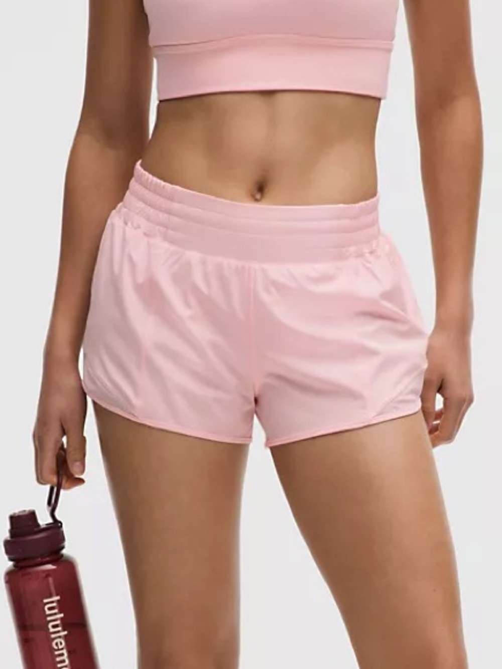 Lululemon Hottie Hot Shorts Light Pale Pink 3.5" inseam size 6